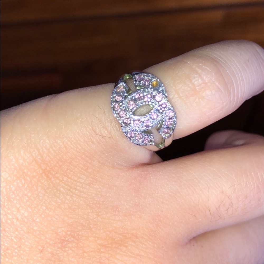 CHANEL Pink Diamonds earring and ring set